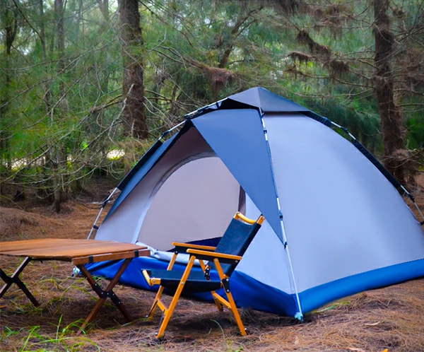 Automatic Hydraulic cabin blue tent picture