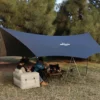 Octagonal black tarps picture