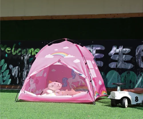 Pink playhouse tent picture