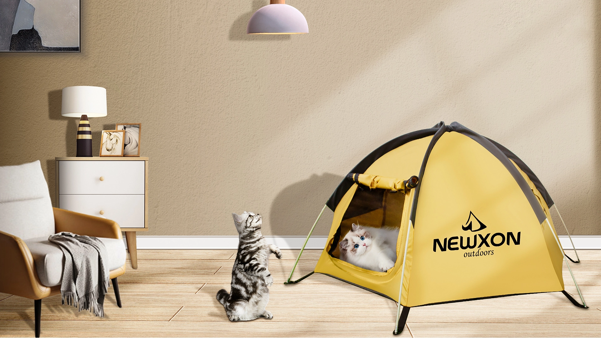 Hexagonal spherical pet tent picture